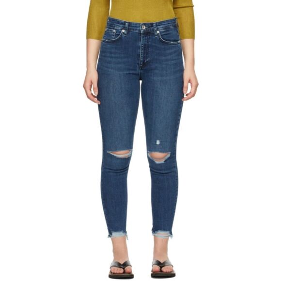Rag & Bone Women's‎ Nina High Rise Ankle Skinny Stretch Denim Jeans Size 25 - Picture 1 of 7